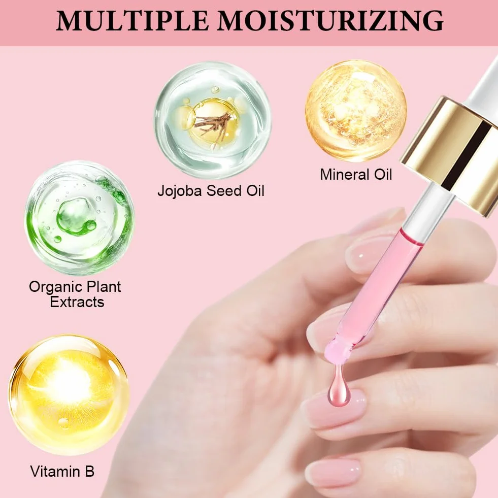 LOPHE Olio Unghie Cuticole, 3PCS Olio per la Cura di Unghie con Olio di Jojoba, Vitamina B, Cheratina, Idratante e Rigenerante, Vegan e Naturale–Aroma Fruttato, 15 ml(A)