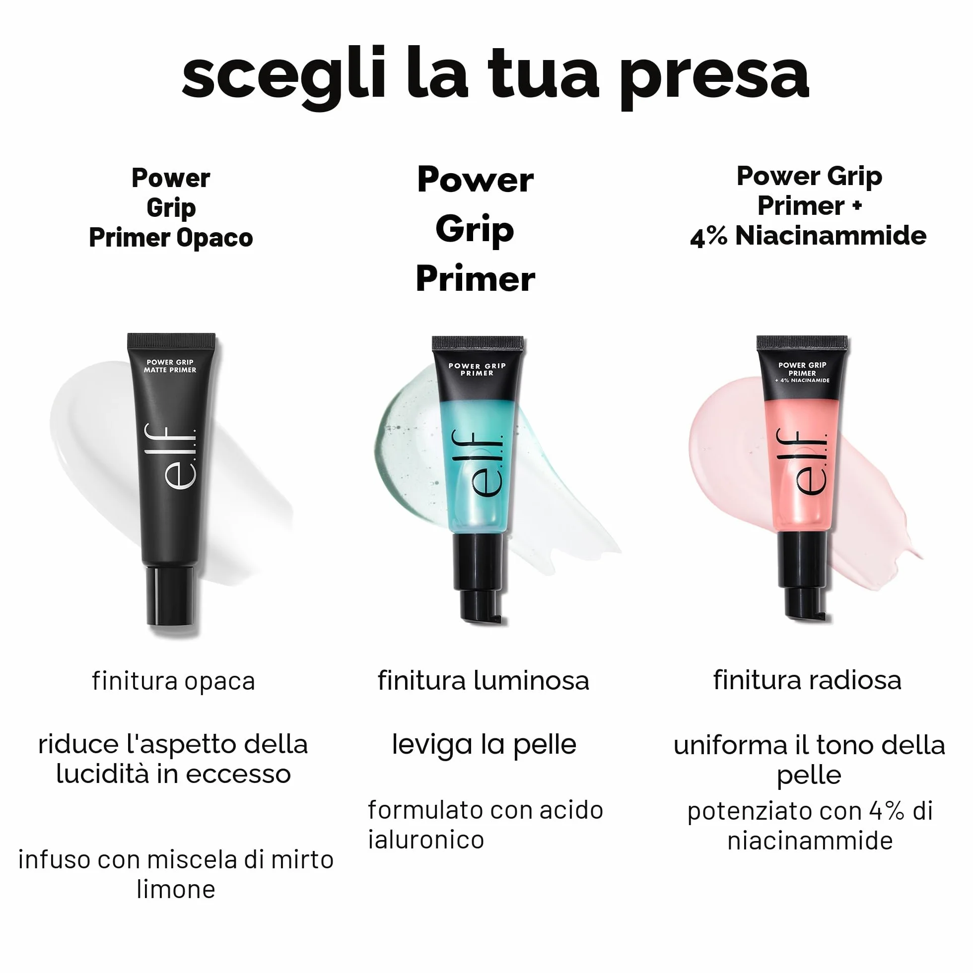 e.l.f. Power Grip Primer, Gel-Based & Hydrating Face Primer For Smoothing Skin & Gripping Makeup, Moisturizes & Primes, 0.811 Fl Oz, Clear