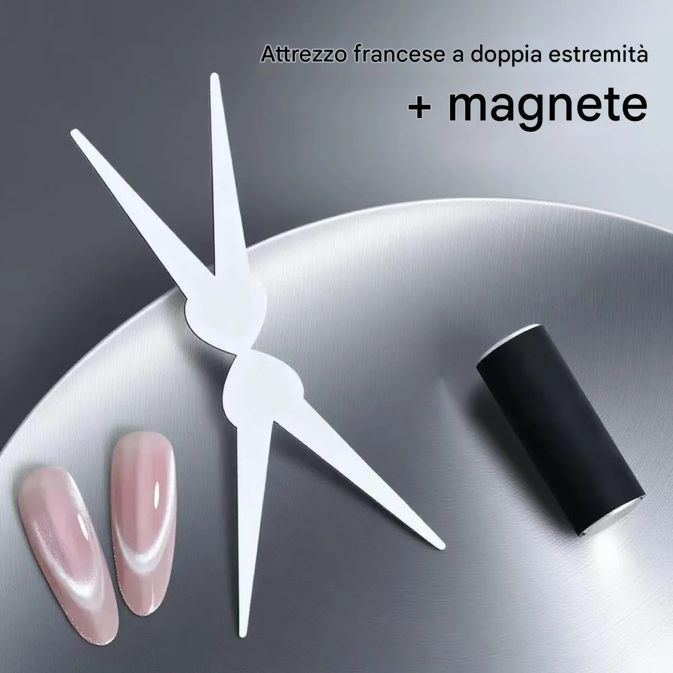 Magnete per Smalto | Doppia Testa Portatile per Unghie | Strumento Magnetico Manicure - Per Principianti Party Casa Studio Viaggio