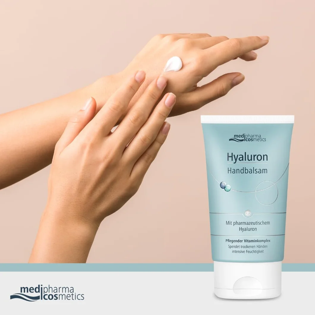 Hyaluron crema mani. Pelle secca e screpolata cuticole unghie. Acido ialuronico, biotina, vitamina A e provitamina B5 idrata la pelle secca di mani e cuticole non unge. Crema Vegana 50ml