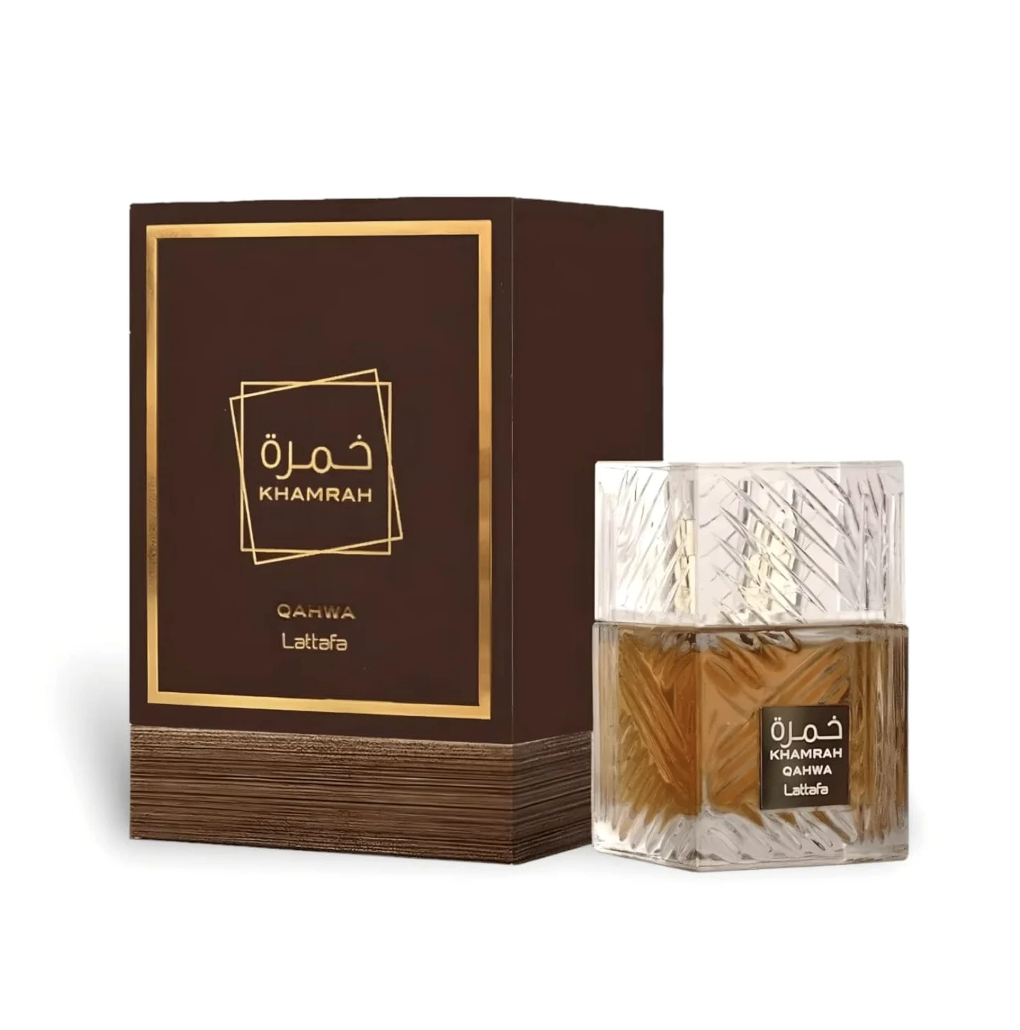 Profumo Khamrah Qahwa originale 100 ml, Eau da Perfum Unisex importato da Dubai con aromi piacevoli di lunga durata, include atomizzatore ricaricabile 5 ml, fragranza duratura (Qahwa)
