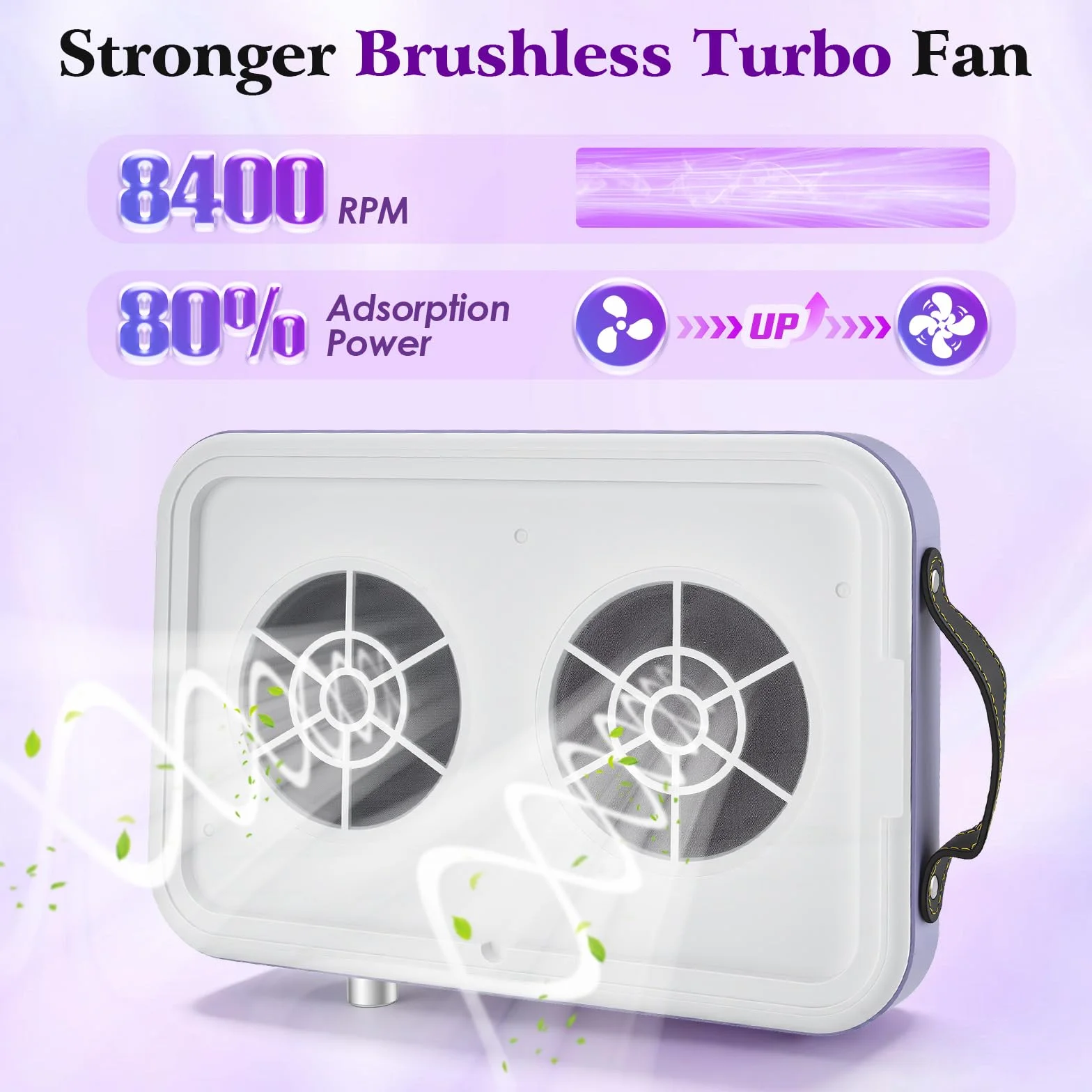 Professionale Aspirapolvere per Unghie, Aspirapolvere per Unghie da 8400RPM con Carta da Filtro, Doppia Potenza di aspirazione, Regolabile, Potente Collettore di polvere per unghie per Salone e casa
