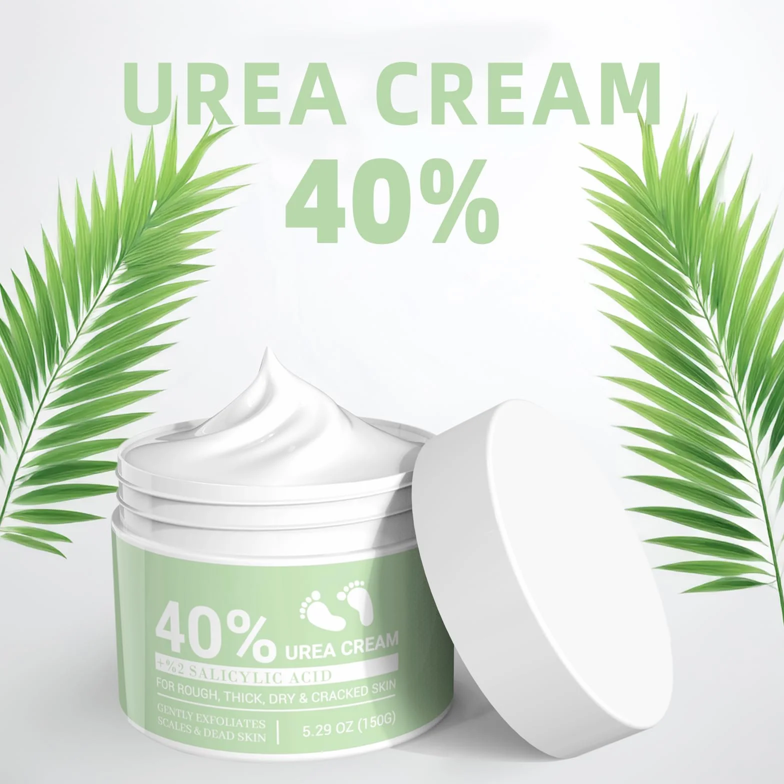 Crema Urea 40% con Acido Salicilico 2% e Aloe Vera per Piedi Secchi Sscrepolati