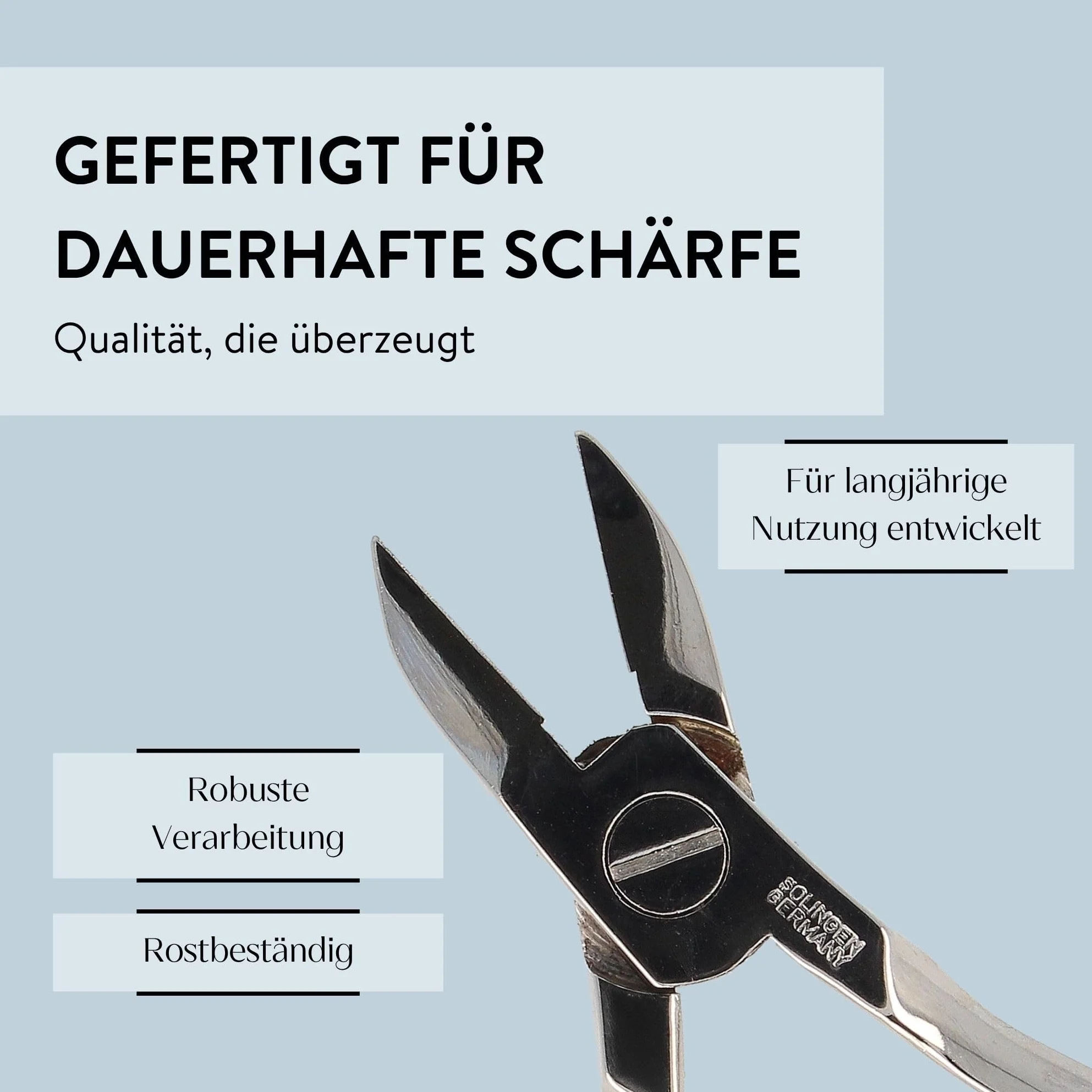 PARSA Beauty Tronchesina professionale per accorciare le unghie di mani e piedi senza sforzo, veloce e preciso, Made in Solingen Germany