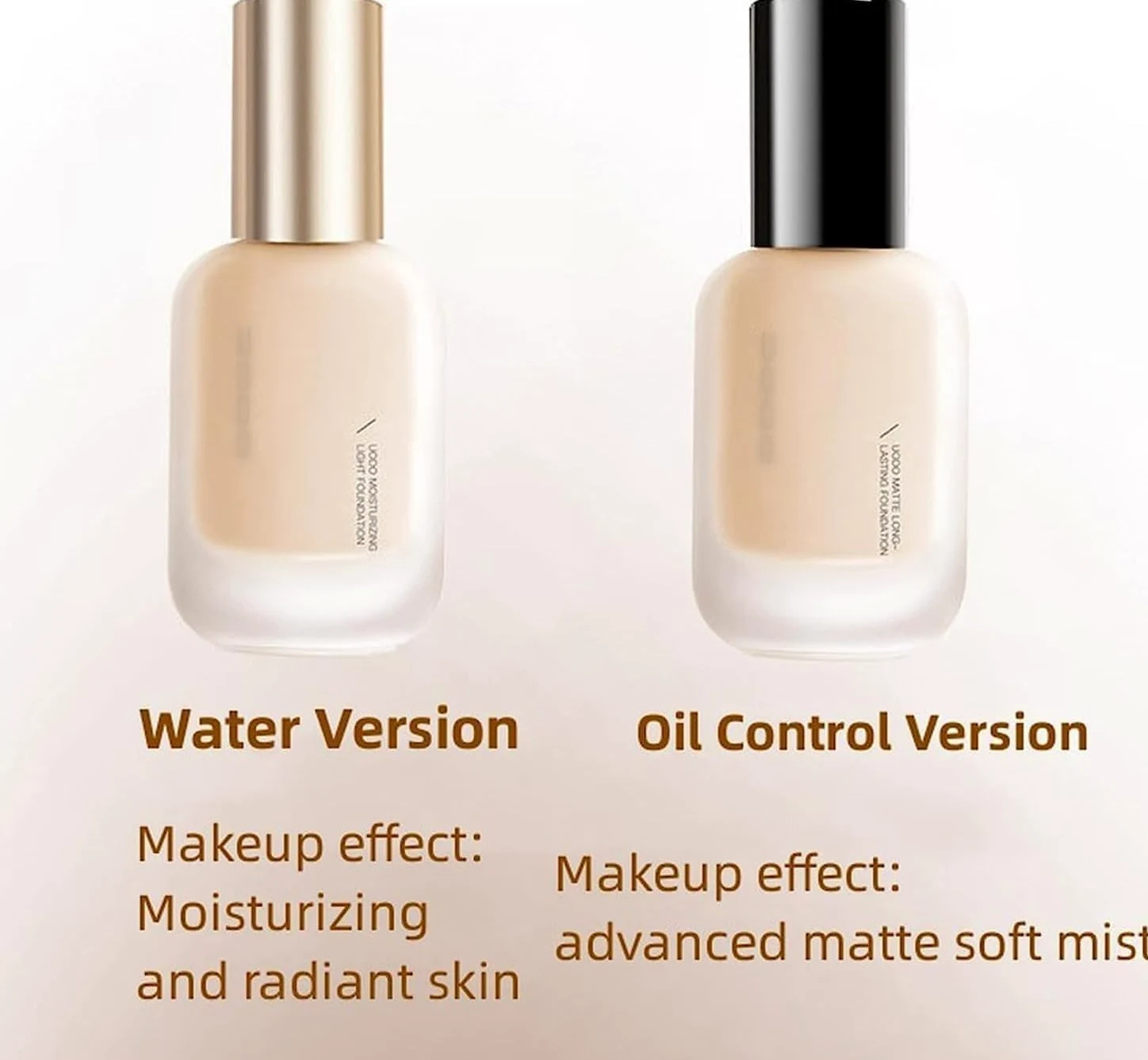 Fondotinta idratante leggero e mat a lunga tenuta UO-DO - Idratante waterproof, leggero e a lunga tenuta per tutti i tipi di pelle (C01 Naturale, Idratante)