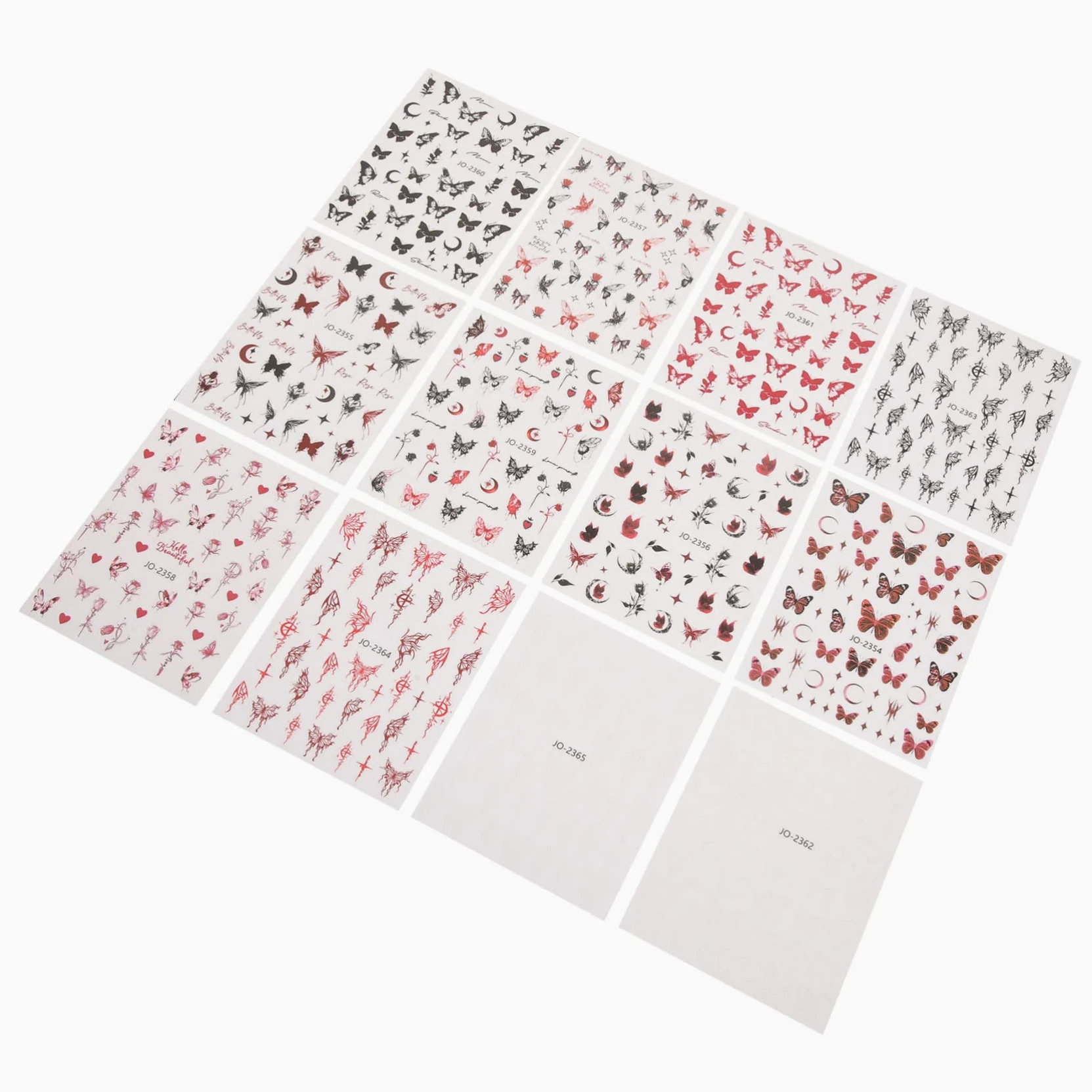 Healeved 60fogli Adesivi Per Unghie Decorazioni Nail Art Adesive Per Unghie Facili Applicare Per Design Creativi e
