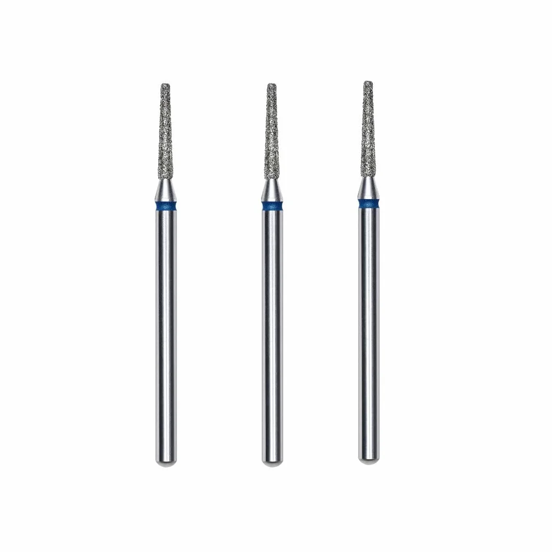 STALEKS PRO Set 3 Frese Diamantate Unghie 10 x 1,6 mm Punta Arrotondata Grana Media