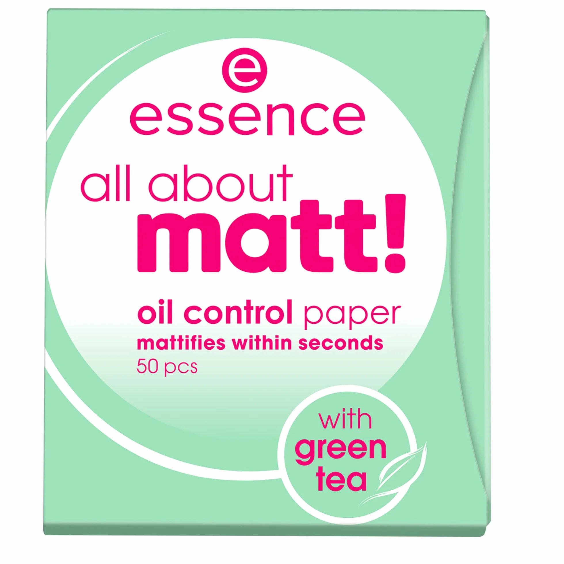 essence all about matt! cartine viso sebo-assorbenti, controllo della pelle grassa/controllo della lucidità, opaca (50pcs)