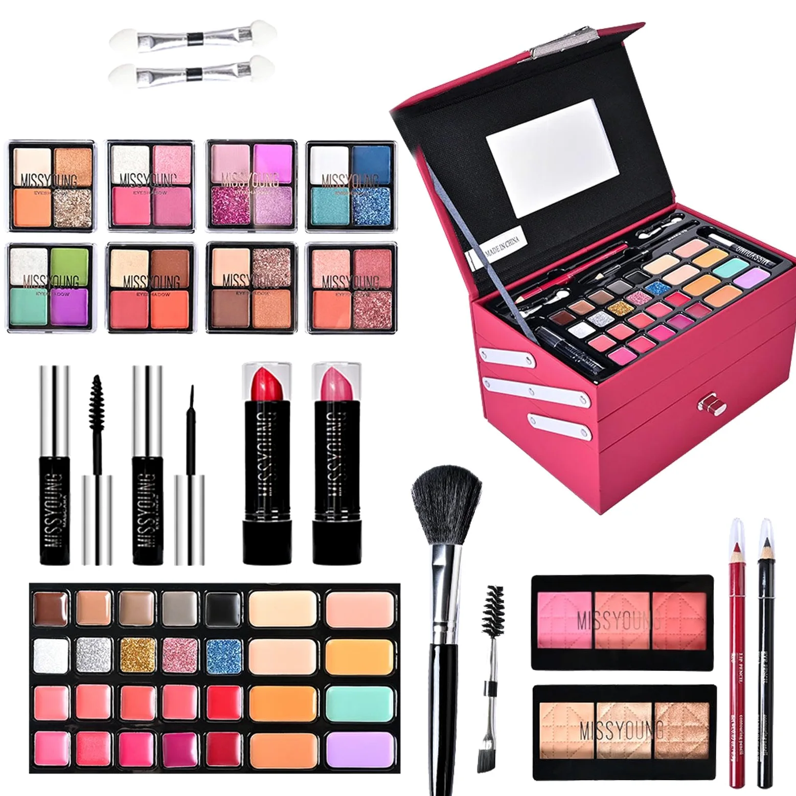 Set trucco per donna Kit completo, kit trucco per donna - Set trucco | multiuso | Kit cosmetici completi per donne e ragazze, kit palette di trucco per principianti