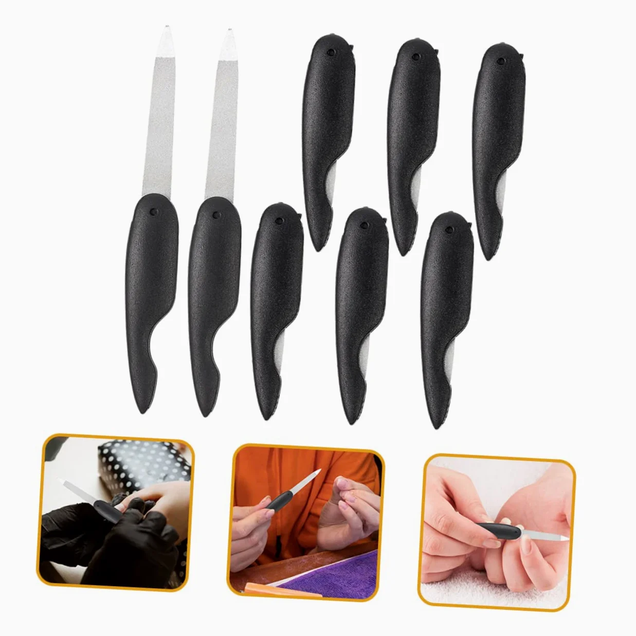 minkissy 40pezzi Limette Per Unghie Pieghevoli Metallo Strumenti Per Manicure Doppia Faccia Design Portatile e Pratico Per Unghie Per Casa e Viaggi