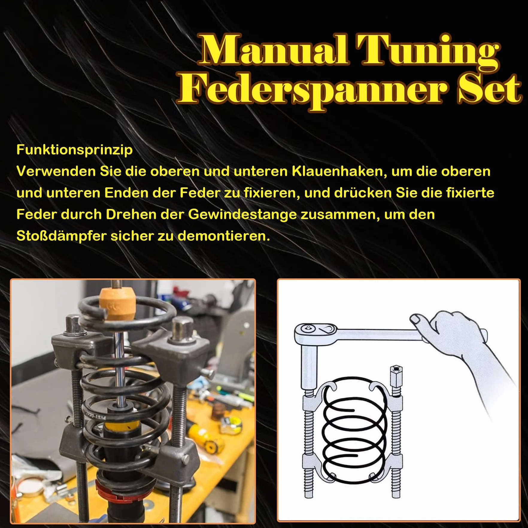 Set di 2 tenditori a molla per auto 310 mm universale compressori ammortizzatori