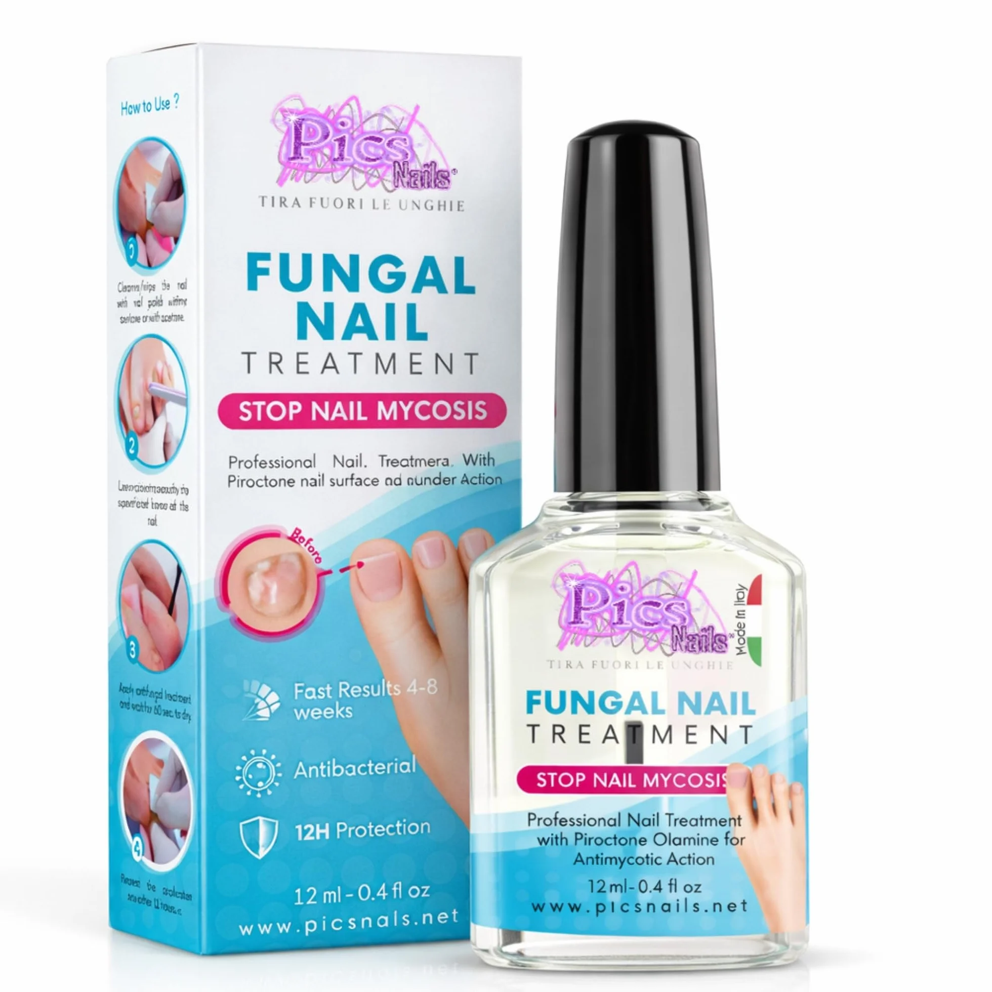 Antimicotico Micosi Unghie Piedi e Mani 12 ml - Trattamento Micosi del Piede e della Mano
