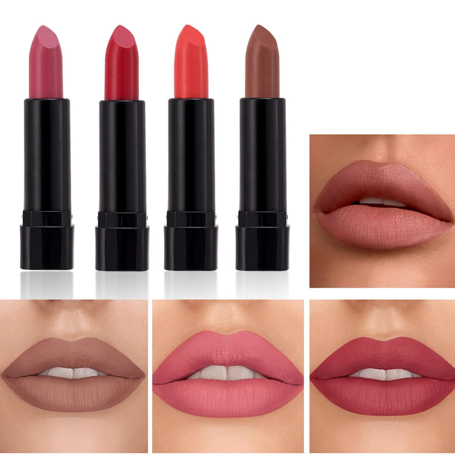 Set trucco per principianti, kit trucco per adolescenti | Kit per principianti con custodia,Ombretto, fard, per sopracciglia, rossetto, smalto, pennello per sopracciglia con custodia