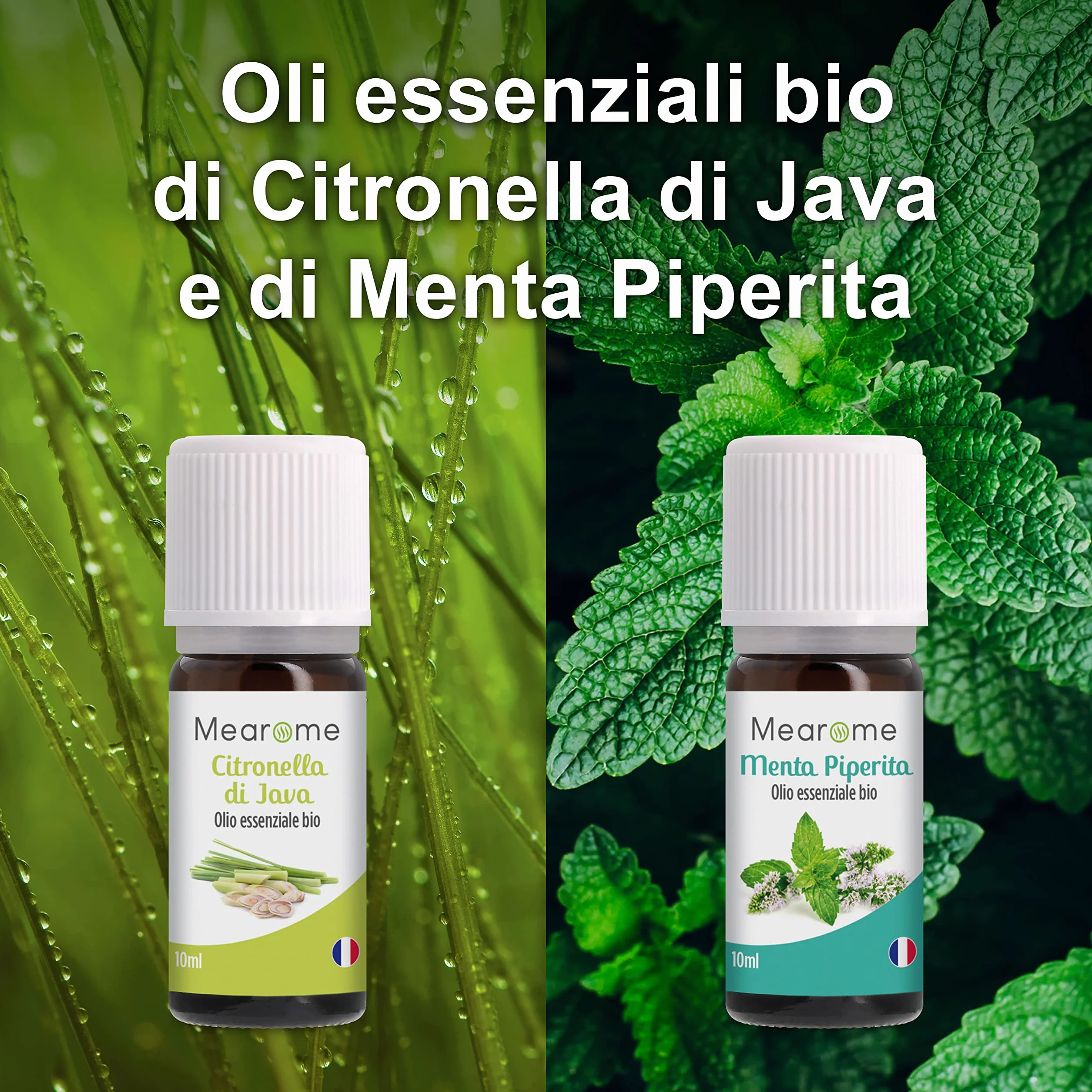 Nutrimea Oli Essenziali Biologici Cofanetto 8x10ml Aromaterapia Lavanda Eucalipto Menta
