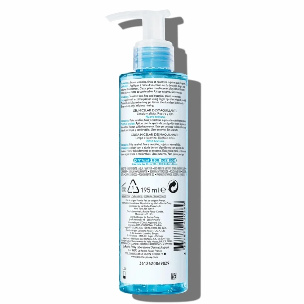 La Roche-Posay Toleriane Rosaliac Micellare Gel Struccante 195 ml per Pelli Sensibili