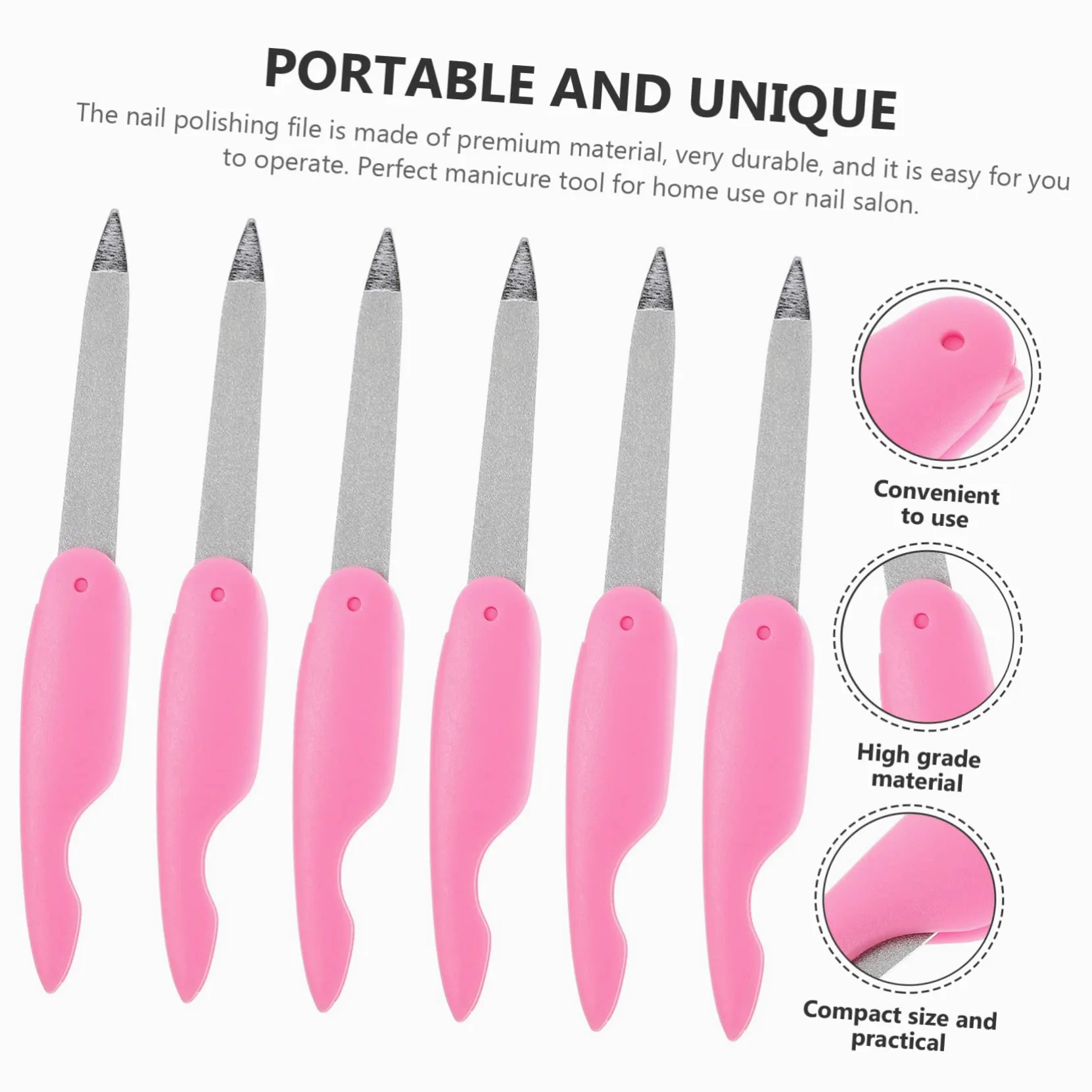 Healvian 4 Set Di Lime Per Unghie in Metallo Lime Per Unghie Pieghevoli Portatili Strisce Per La Delle Unghie Manicure E Pedicure 6 Pezzi*4
