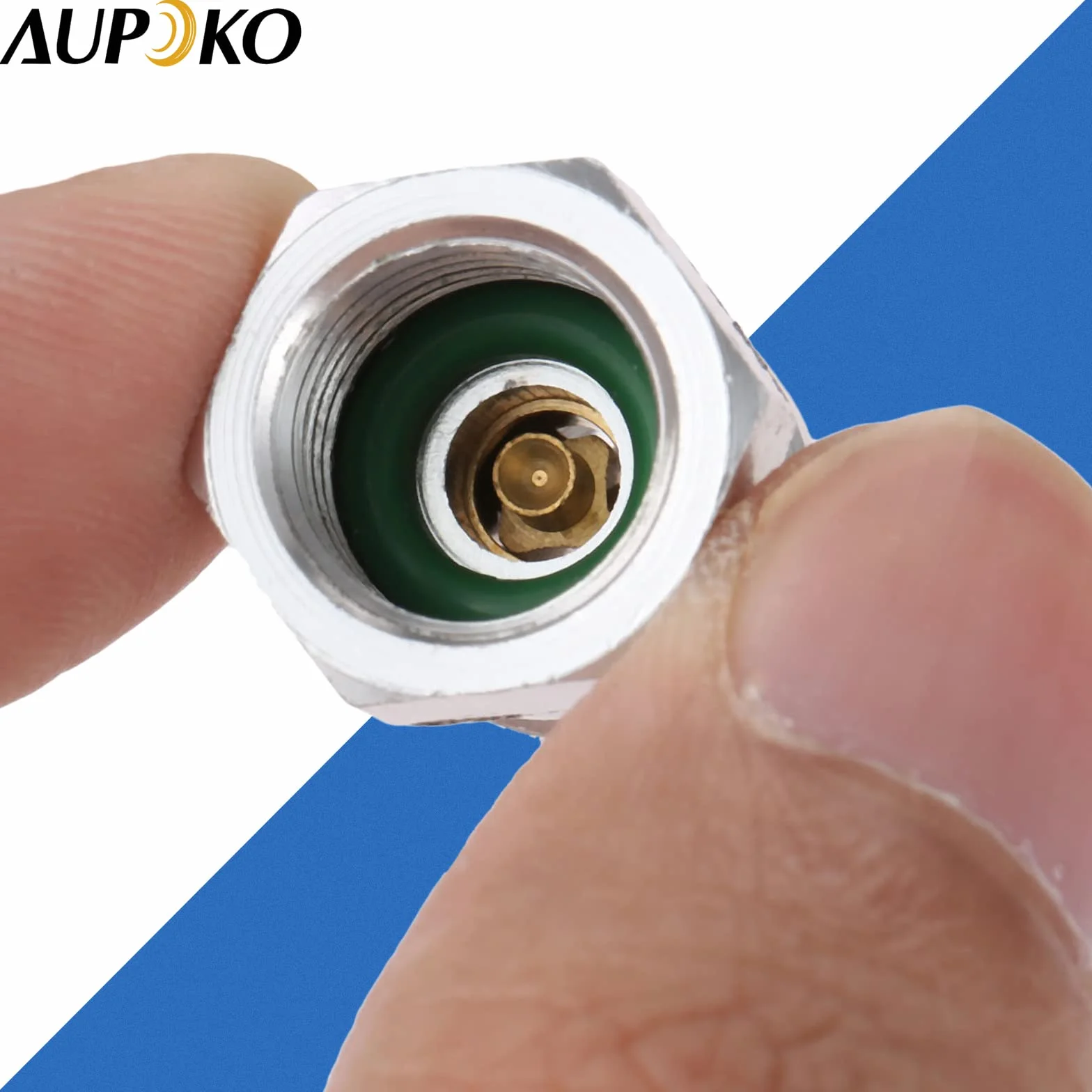 Aupoko Adattatore interruttore R12 R22 R502 a R134A conversione rapida 1/4 SAE spina carica AC filettatura 8v1 Argento