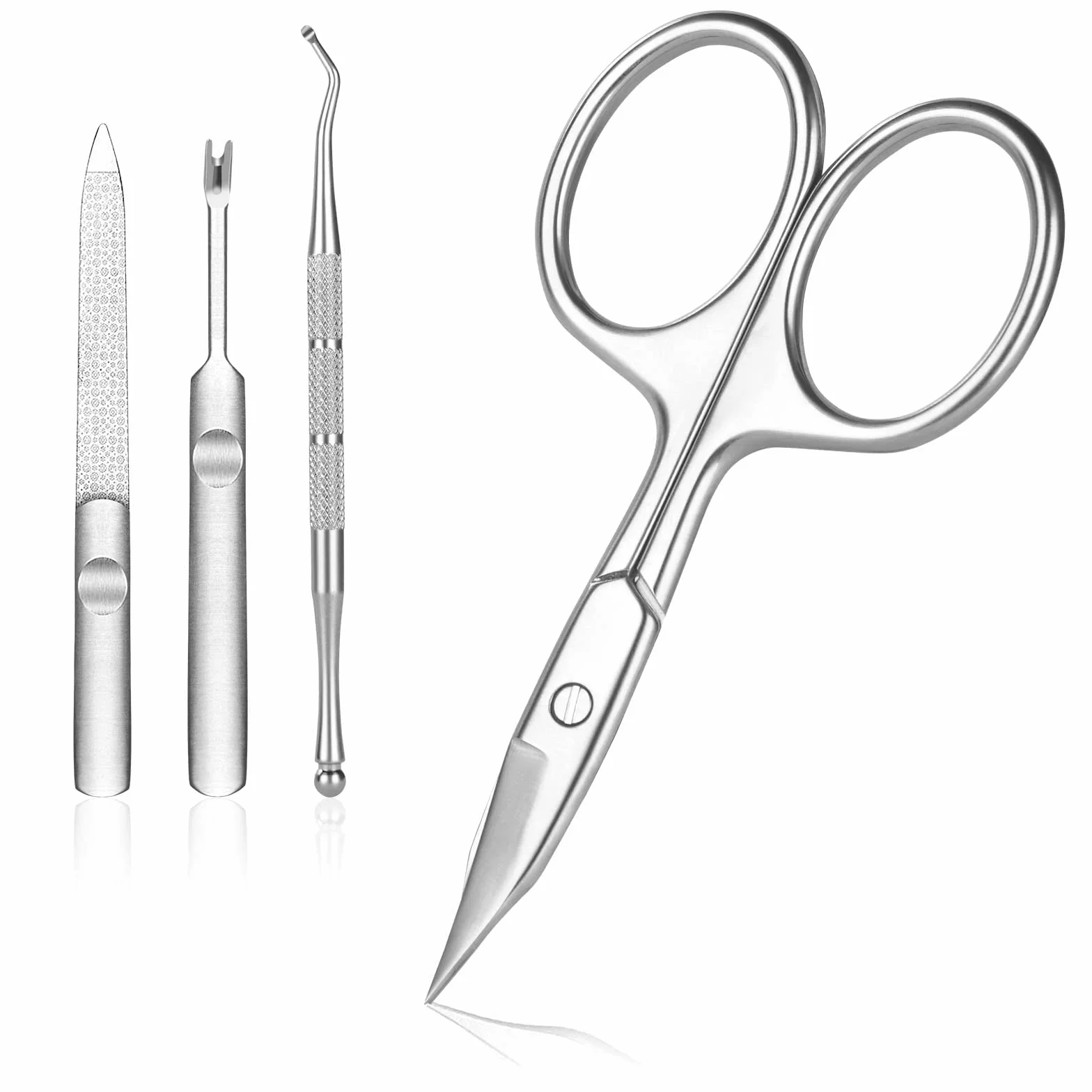 Forbici per Unghie 4 Pezzi Forbici per Cuticole Professionale Manicure Taglia Cuticole