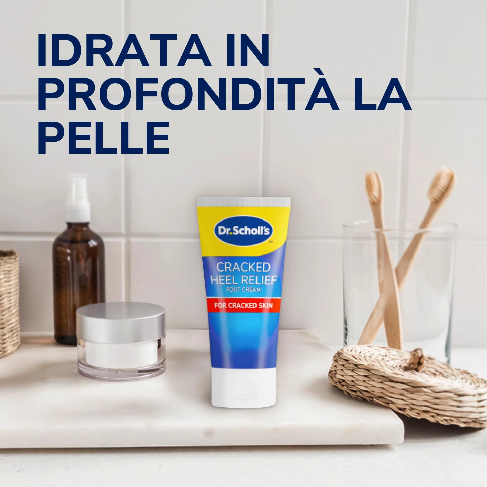 Dr. Scholl's Crema Talloni Screpolati Active Repair K+, 25% Urea, Crema Piedi con Cheratina, Idratazione Intensa, 60 ml