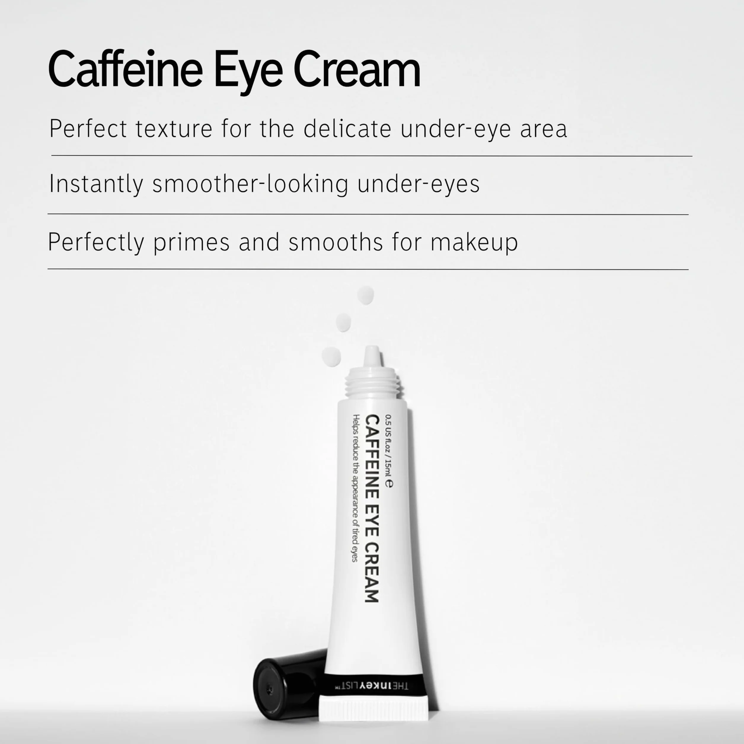 The INKEY List Crema occhi a base di caffeina aiuta le occhiaie e gli occhi stanchi 15 ml