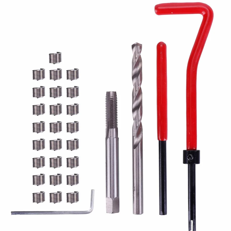 Kit Riparazione Filetti M6 x 1 mm per Automotive 30 Pezzi