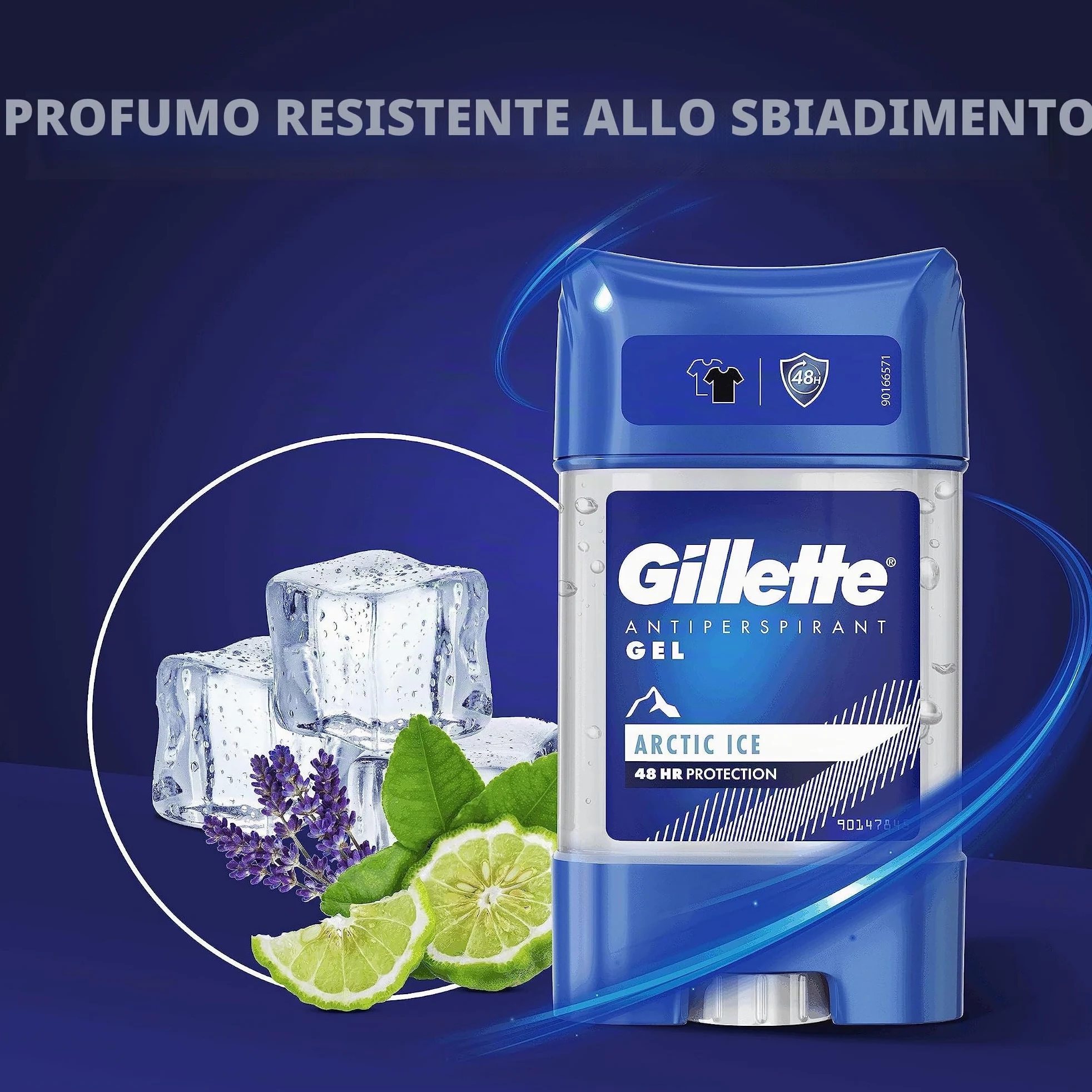 Gillette Arctic Ice APD - Bastoncini in gel trasparente, 70 ml, confezione da 6