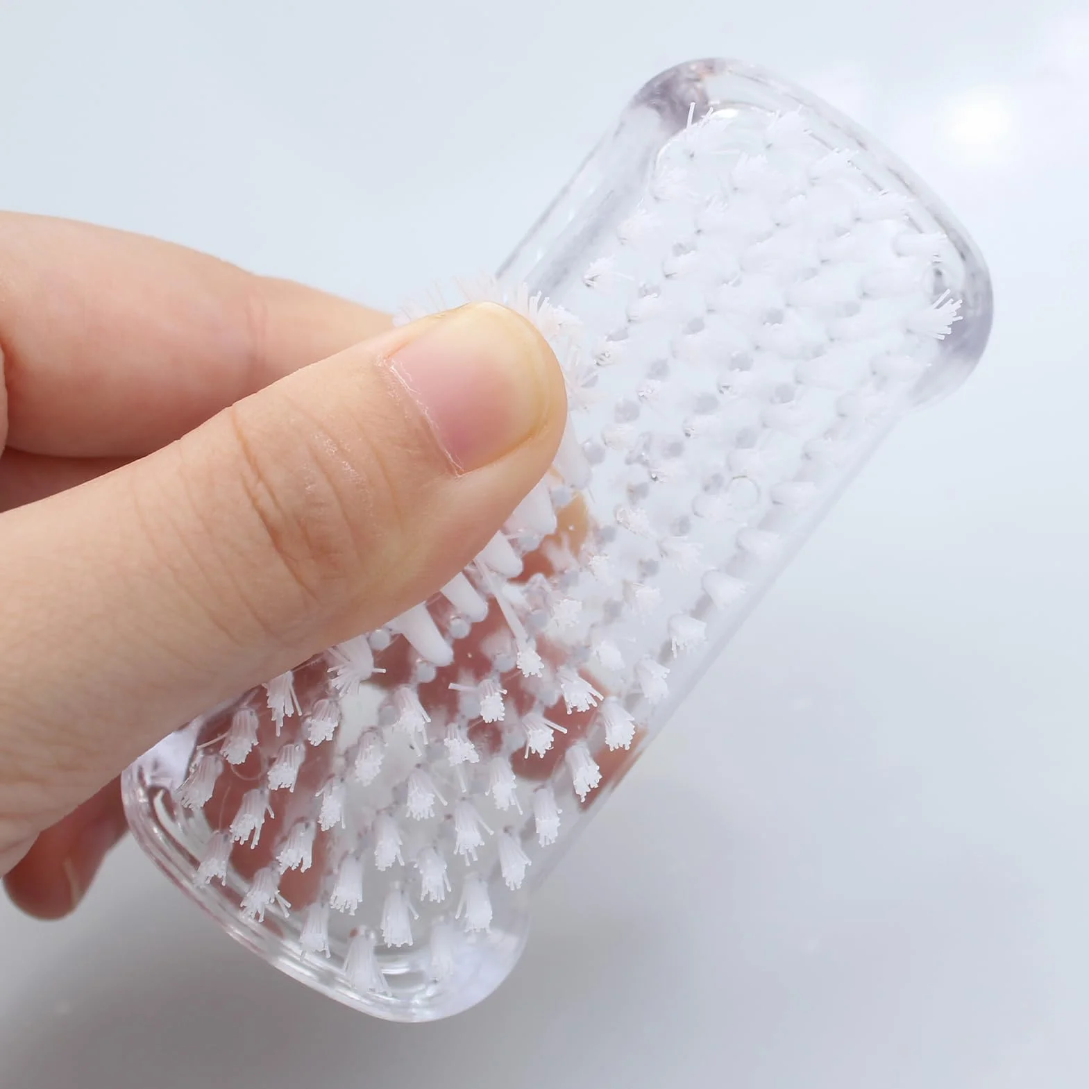 Spazzola Per Unghie Plastica Universale per Pulizia Mani 2 Pezzi