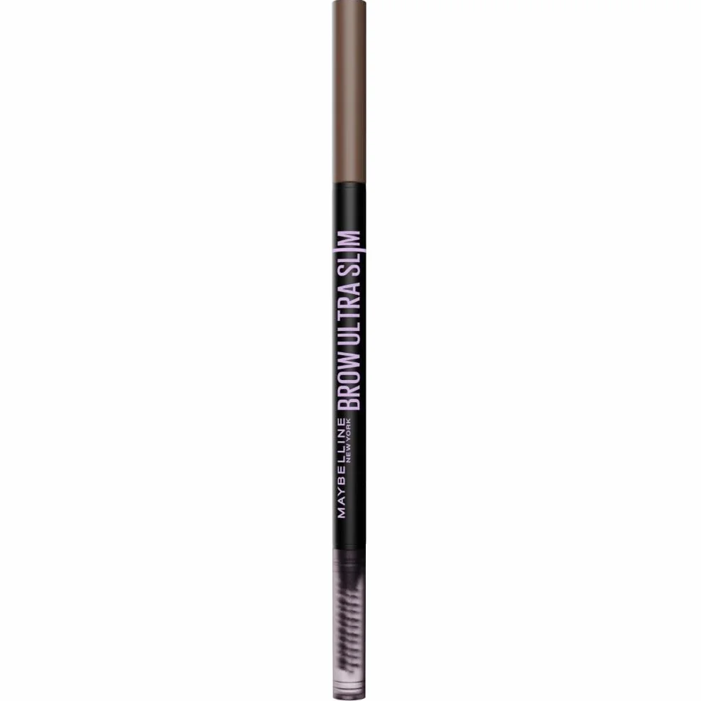 Maybelline New York Matita per Sopracciglia, Sopracciglia Definite, Formula Che Non Si Sfalda, Con Punta di Precisione e Pettinino, Brow Ultra Slim, Tonalità Medium Brown, 7,2 g