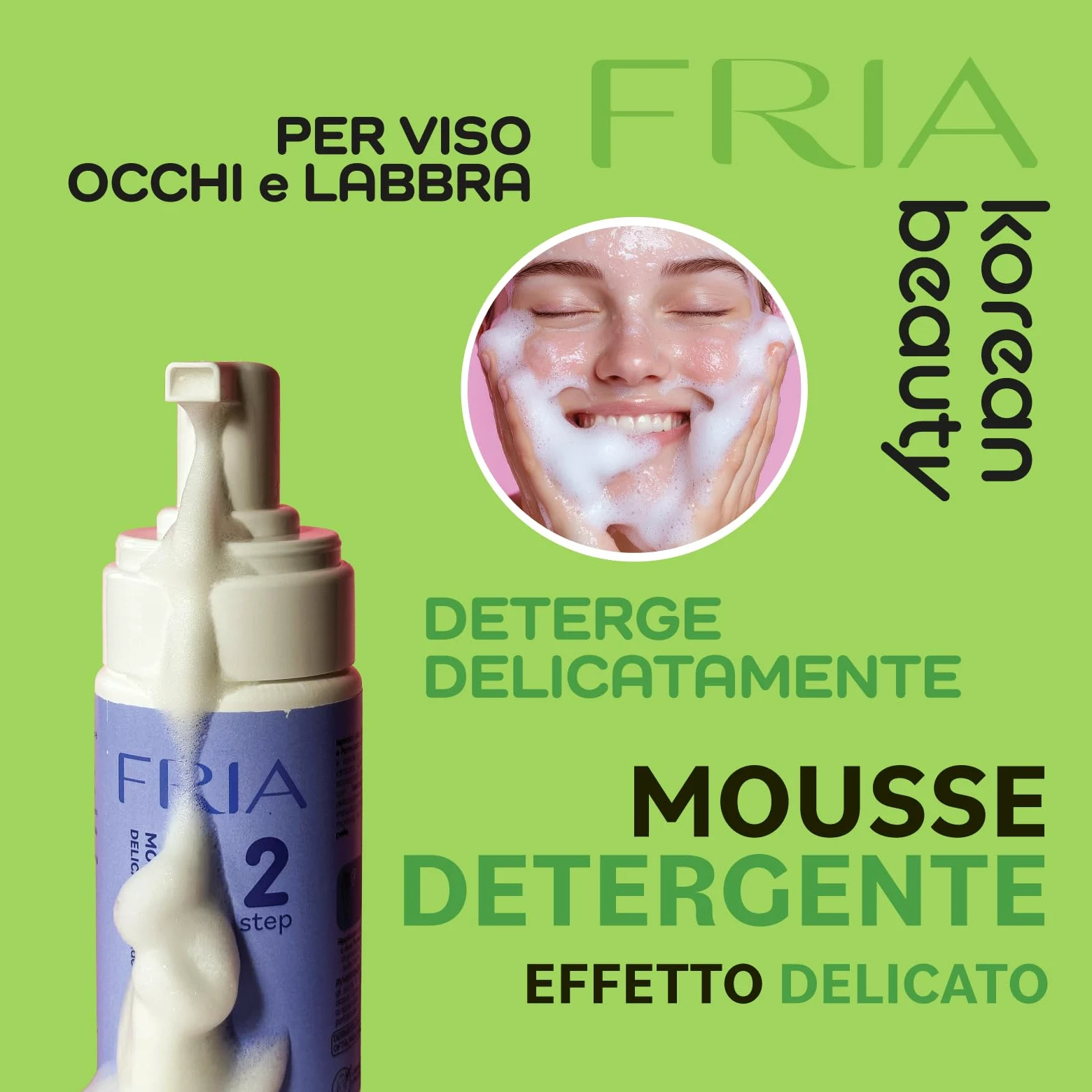 Fria Korean Beauty Cica Box, Kit Skincare Viso Anti Imperfezioni con Centella Asiatica, Burro Struccante + Mousse + Maschera + Siero + Crema, Dermatologicamente Testato