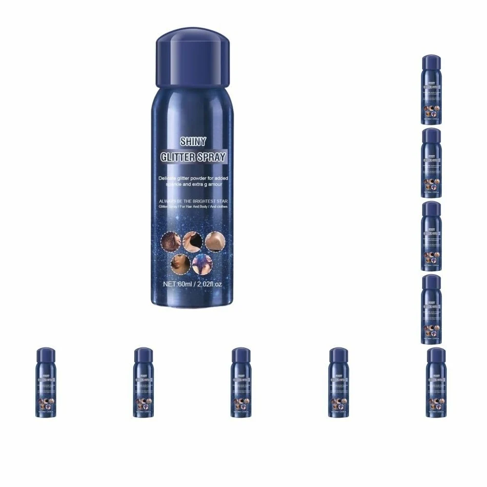 Set di 10 spray glitter per capelli, non unge, a lunga durata, per vestiti da festa di Halloween