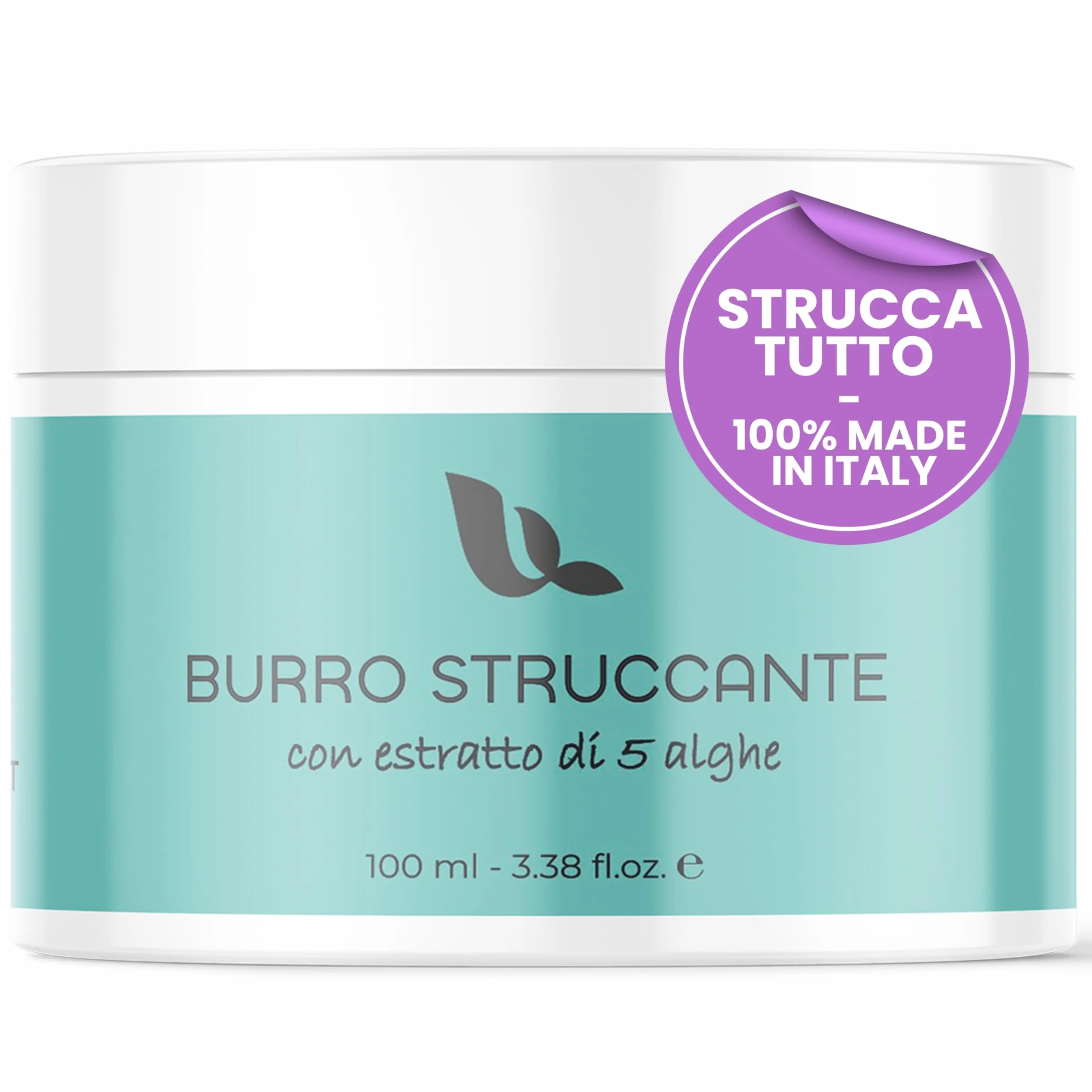 Balsamo Struccante da Viaggio Con Estratto Di 5 Alghe 100ml Burro Struccante Waterproof Rimuove Impurità, Sebo in Eccesso e SPF Skincare Coreana con Oli, Burri Naturali Cleansing Balm, Estratti Marini