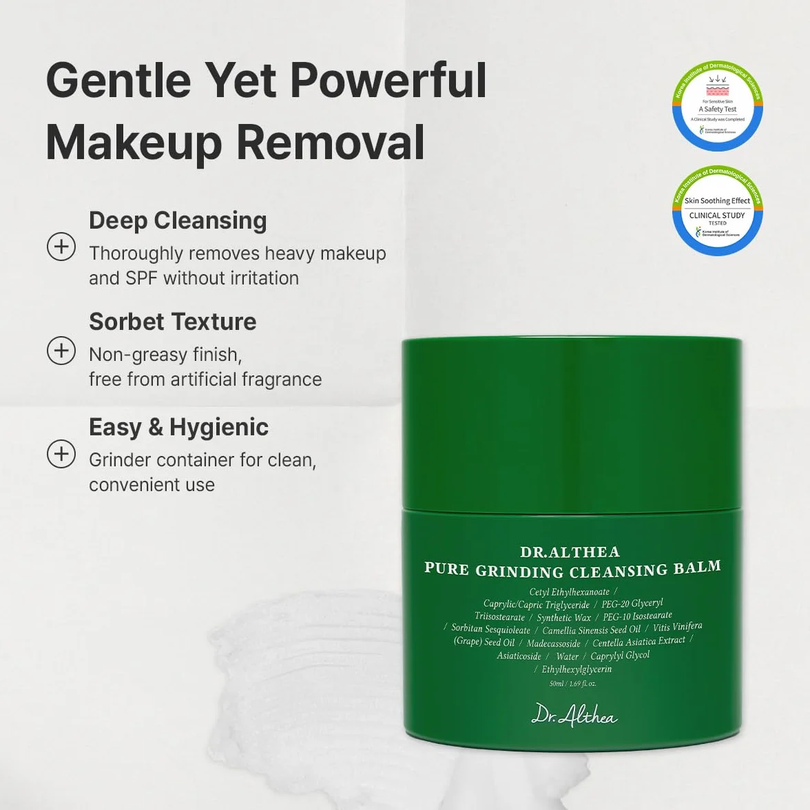 Dr.Althea Pure Grinding Cleansing Balm 50ml olio detergente con madecassoside lenitivo