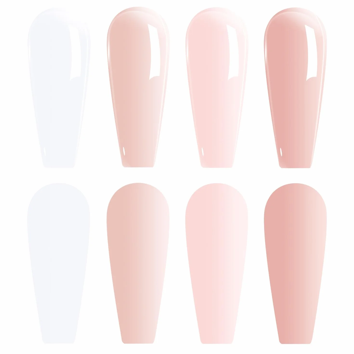 Vishine smalto gel semipermanente 4 colori trasparente bianco latte rosa naturale cristallo UV LED 8 ml