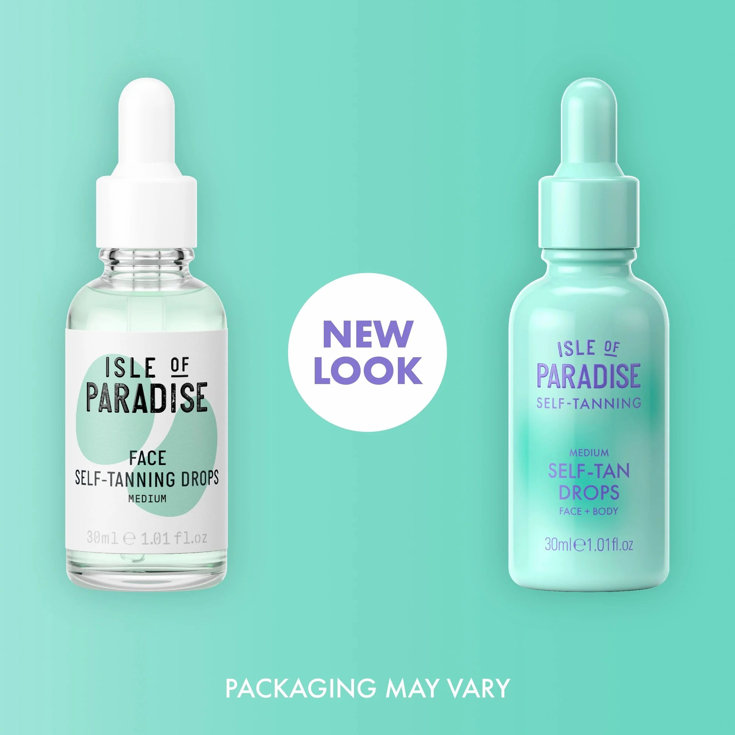 Isle of Paradise Gocce autoabbronzanti per viso e corpo, medie, illumina e uniforma il tono della pelle, gocce autoabbronzanti per pelli abbronzate e luminose, vegane e cruelty free, 30 ml