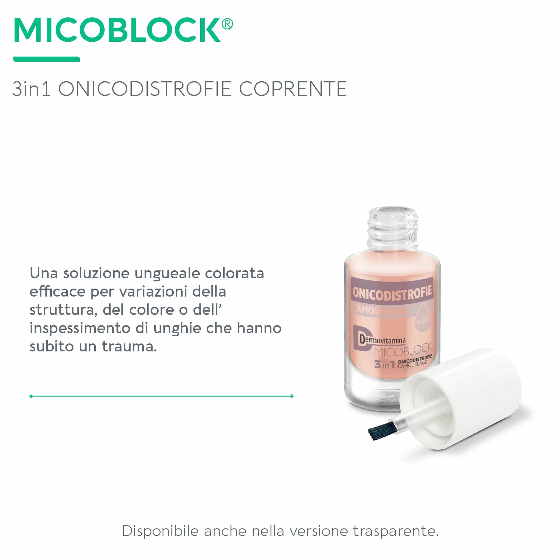 Dermovitamina Micoblock 3in1 Smalto Curativo per Unghie Danneggiate Rinforzante 8 ml