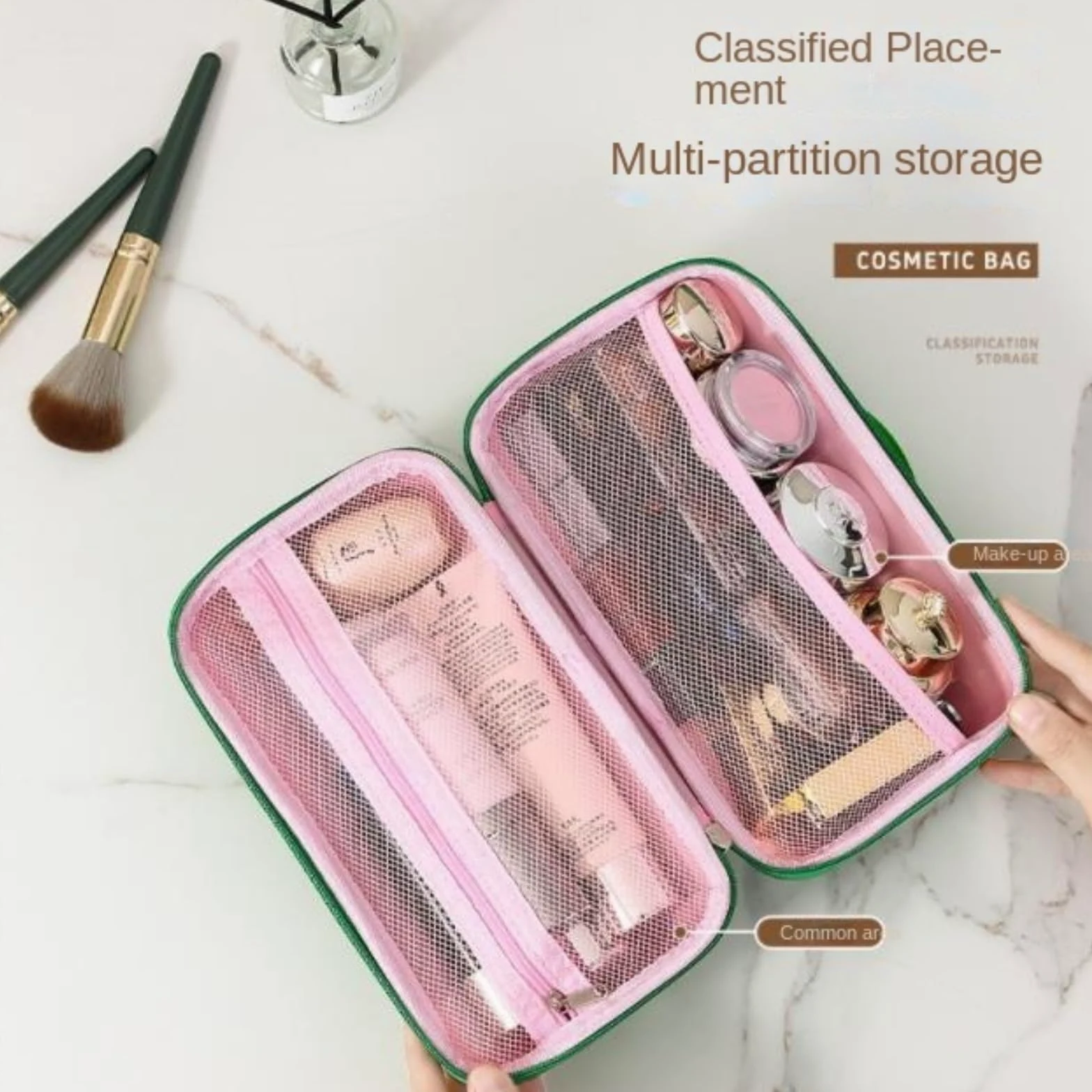 Organizzatore Smalto per Unghie Scatola Portaoggetti Portatile for Smalti, Cosmetici E Gioielli Toletta Trucco(White)