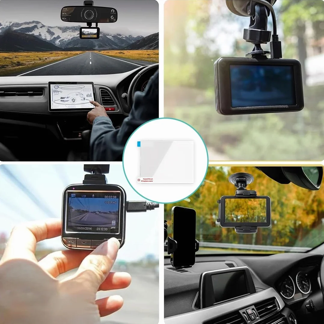 Adesivi per Dashcam per Parabrezza, Adesivo Elettrostatico Antigraffio, Pellicola Trasparente per Montaggio