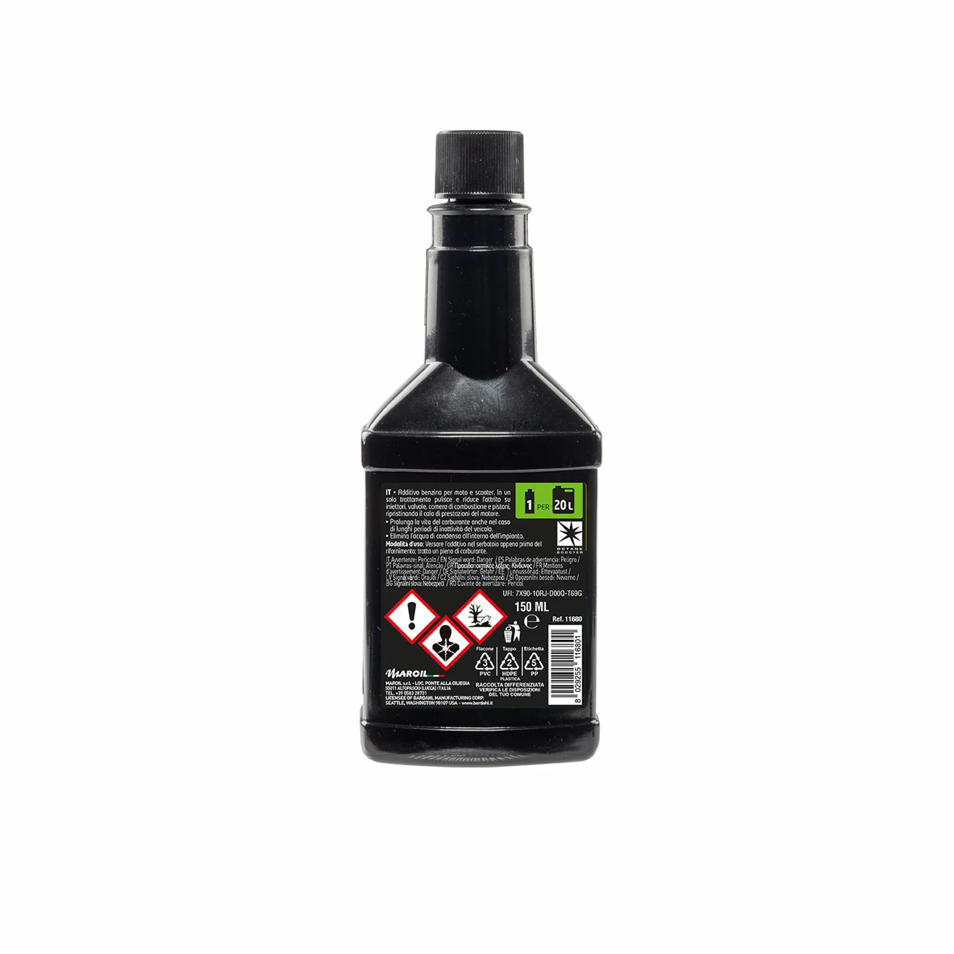 Bardahl Repower Moto Top Gasoline 150 ml Pulisce Iniettori Valvole Camera Combustione Benzina 2T 4T