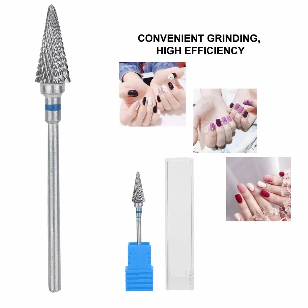 Punta Fresa Conica Unghie Set, Accessori per Tagliaunghie in Ceramica per Manicure Pedicure
