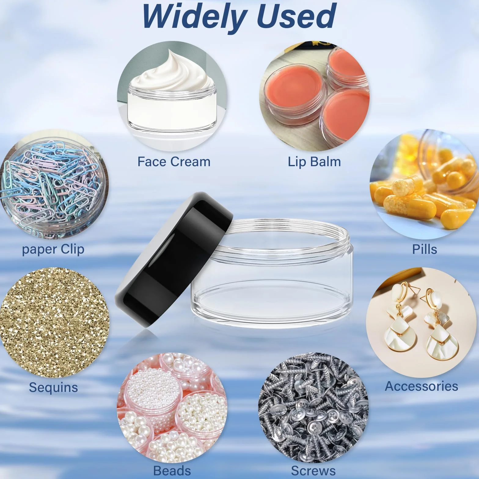 Zikenis 12 Pezzi Contenitori Cosmetici, 20ml Contenitori per Crema con Copertina e 4 Raschietto, Vuoti Trasparenti Vasetti Plastica Cosmetico per Crema, Lozione, Balsamo per Labbra, Cosmetici Homemade