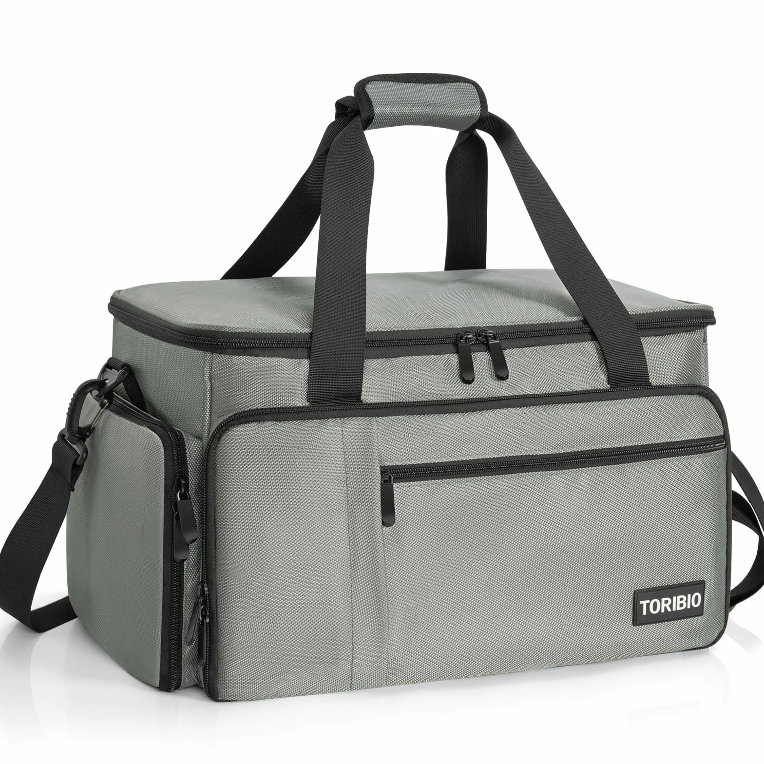 Borsa da parrucchiere professionale portatile, con tasche multiple e divisioni regolabili per accessori. Ideale per parrucchieri e visagisti.