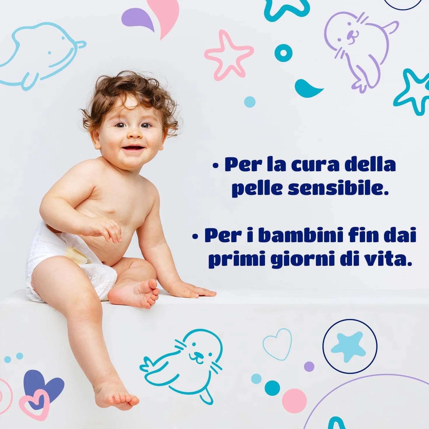 Kindii Quadrotti Cotone Neonato 60 Pezzi Quadrati grandi per pelli sensibili