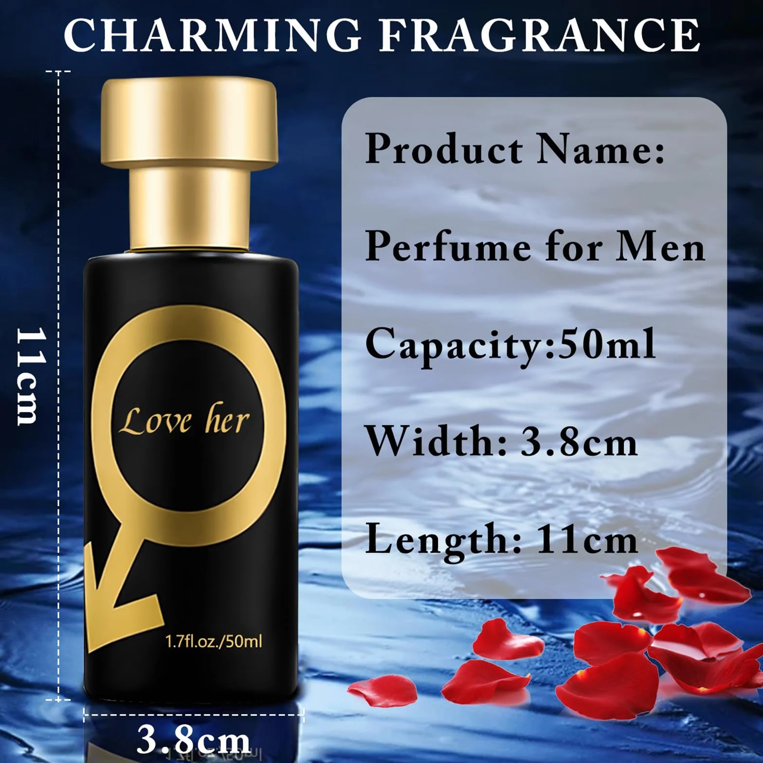 Pheromone - Profumo da uomo, 50 ml, profumo da uomo, profumo di feromone, profumo con feromoni