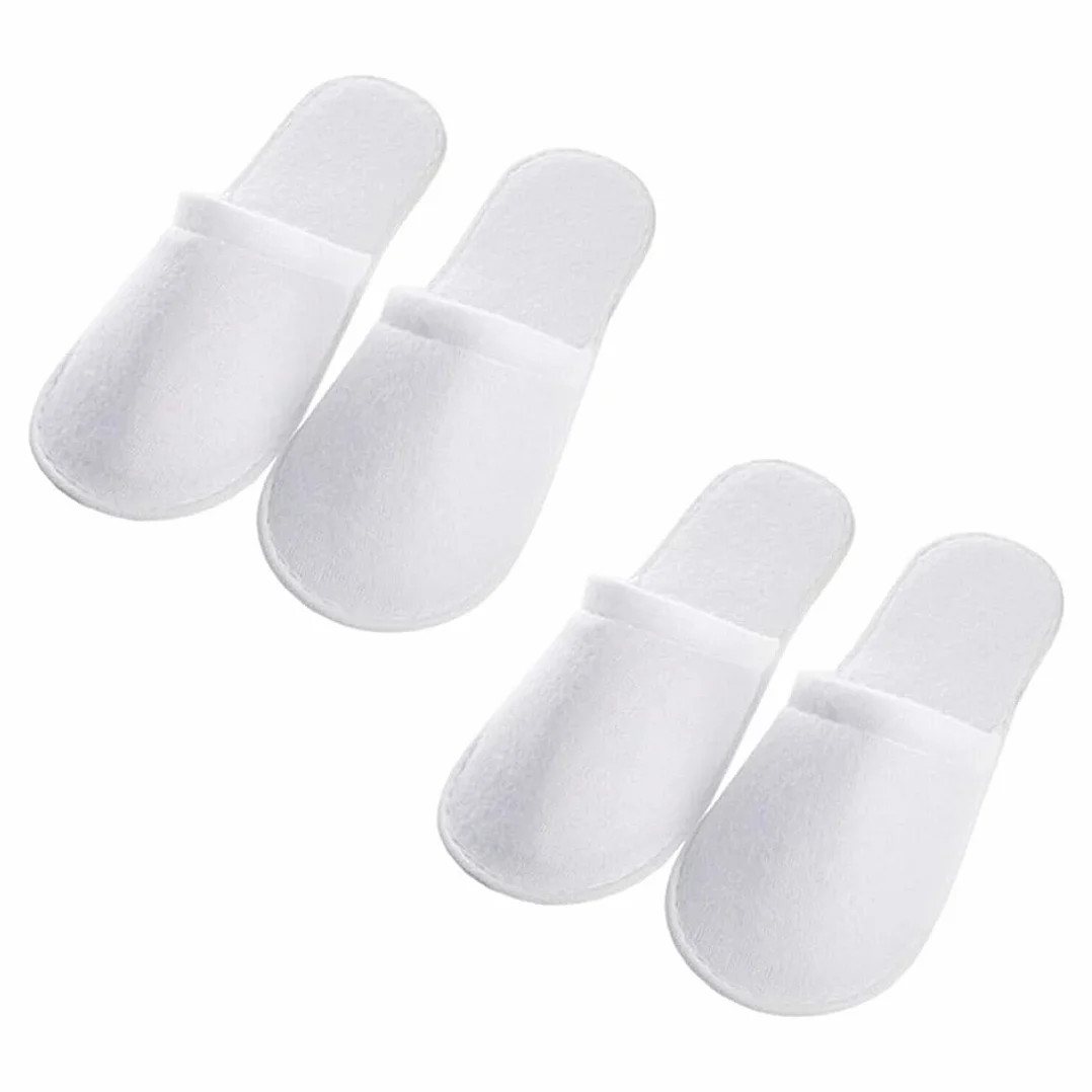 Pantofole usa e getta antiscivolo ciabatte chiuse hotel spa casa viaggio taglia unisex 2 coppie