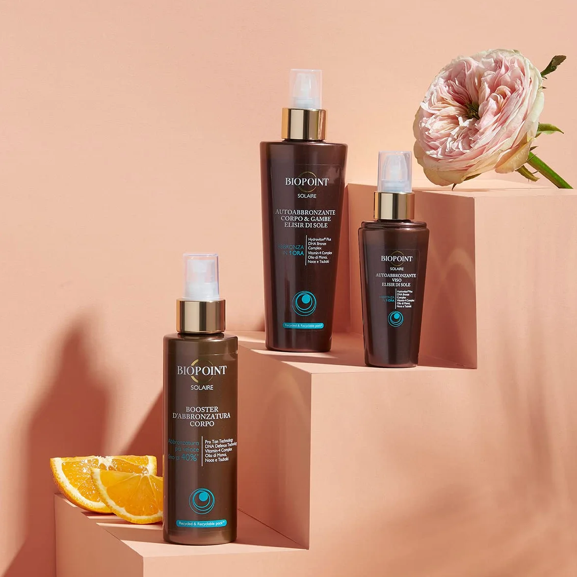 Biopoint Solaire Elisir di Sole Siero Autoabbronzante Azione Intensa Antimacchie Abbronzatura Rapida Idrata Pelle