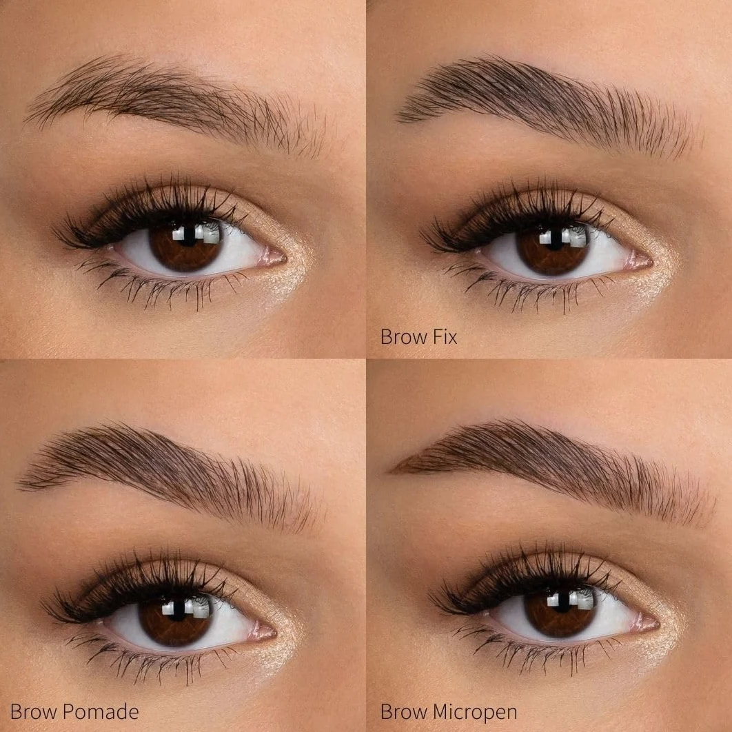 Fleeky - Set per sopracciglia Brow Fix, pomata e micropi, 3 in 1, forma perfetta ombreggiatura, riempimento e definizione per risultati naturali resistenti alle sbavature (marrone)
