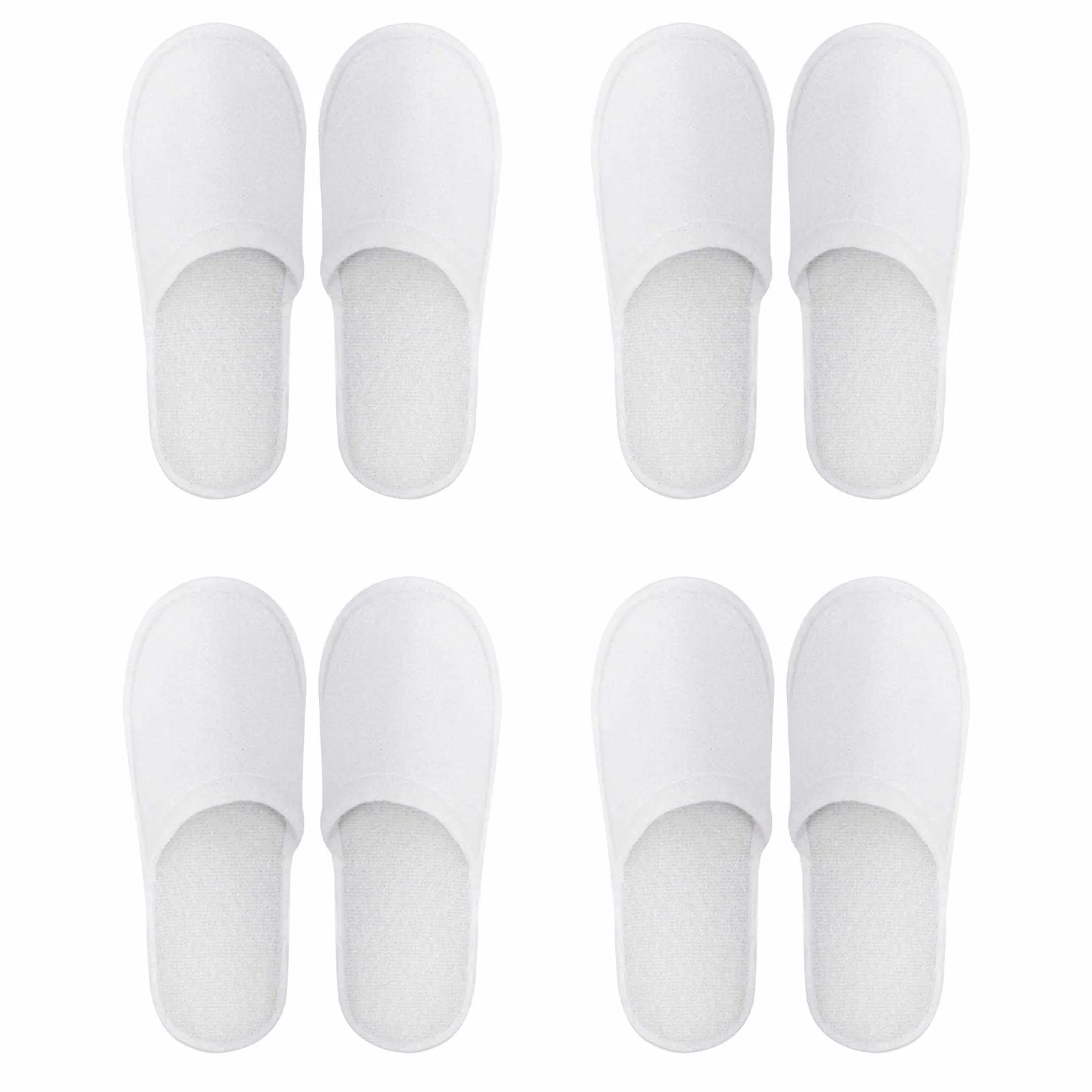 Comioke Pantofolea e Getta Antiscivolo, Pantofole Chiuse, Pantofole in Spugna Premium, Ciabatte Monouso per Hotel, Spa, Casa, Viaggi, Unisex, Lavabili, Misura Universale, 4 Paia