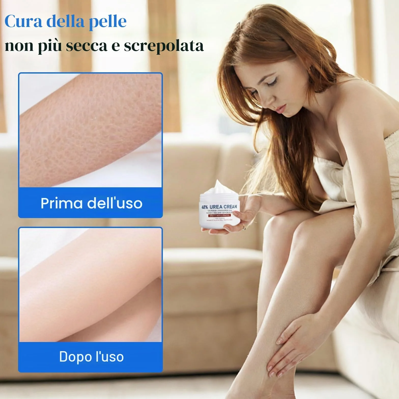 Crema Piedi Urea 40% Idratante e Riparatrice, Trattamento Talloni Secchi e Screpolati, Crema Piedi per Pelle Secca e Ruvida, 150g