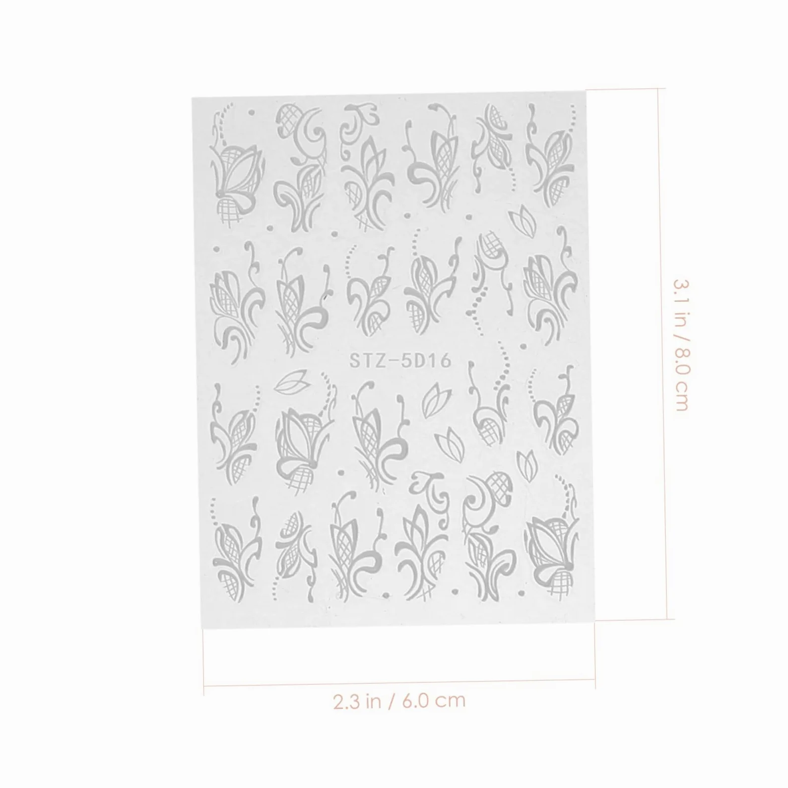 VICASKY 5 Set Adesivi Per Unghie Floreali Impermeabili Per Nail Art Decorazioni Per Unghie E Dita Per Speciali 8 Fogli*5