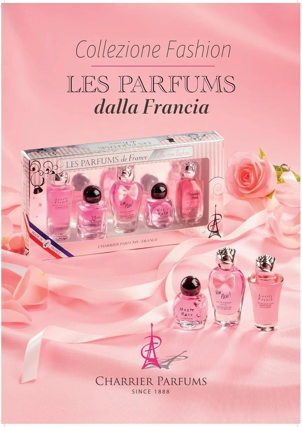 Charrier Parfums "collezione Fashion" Cofanetto di 5 Eau de Parfum in miniatura, 49,7 ml